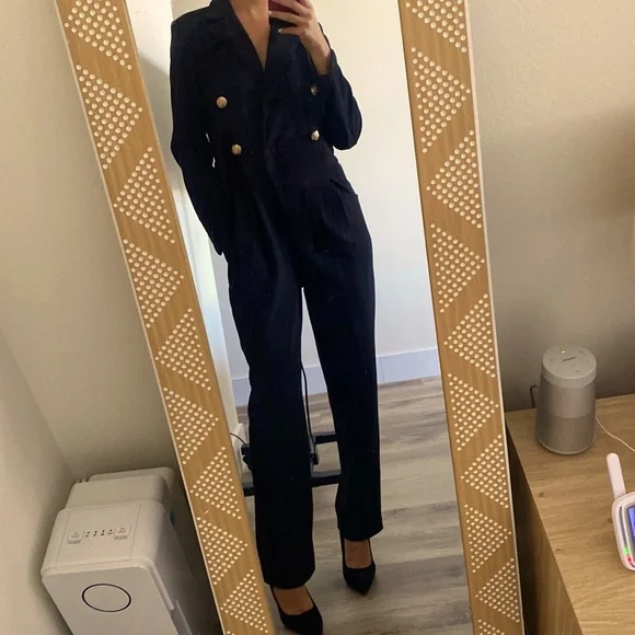 Gracia nautical black jumpsuit. - Picture 2 of 4